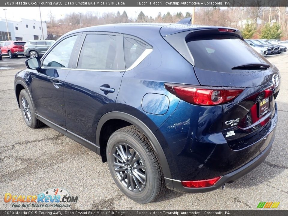 2020 Mazda CX-5 Touring AWD Deep Crystal Blue Mica / Silk Beige Photo #6