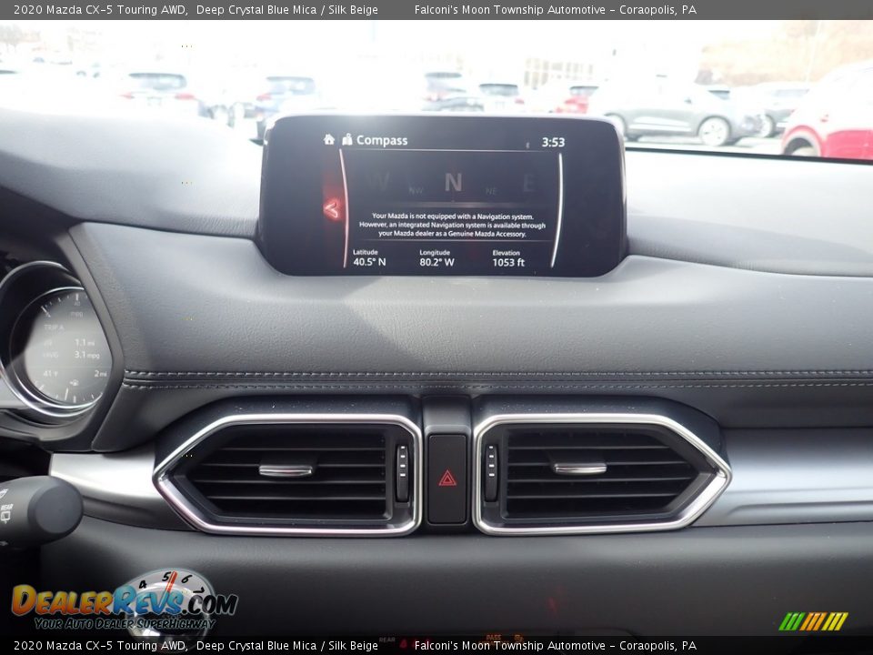 2020 Mazda CX-5 Touring AWD Deep Crystal Blue Mica / Silk Beige Photo #14