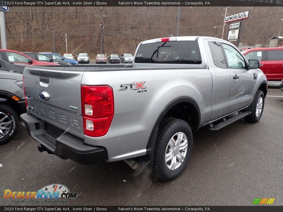 2020 Ford Ranger STX SuperCab 4x4 Iconic Silver / Ebony Photo #2