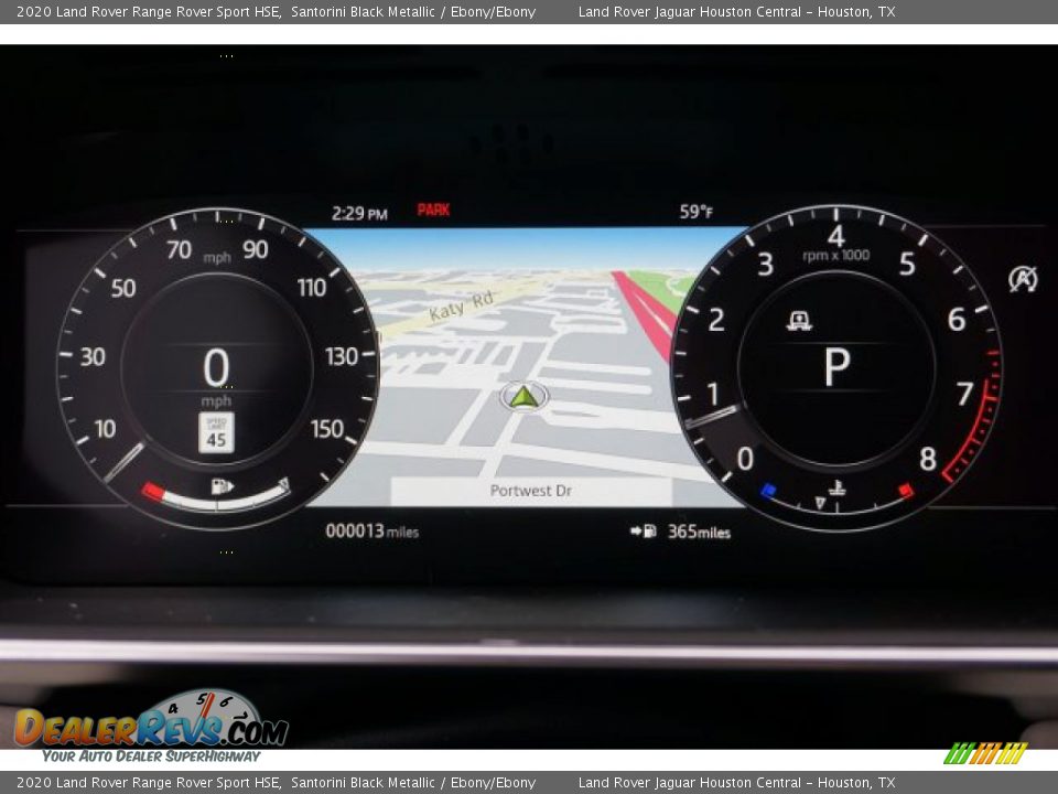 2020 Land Rover Range Rover Sport HSE Santorini Black Metallic / Ebony/Ebony Photo #13