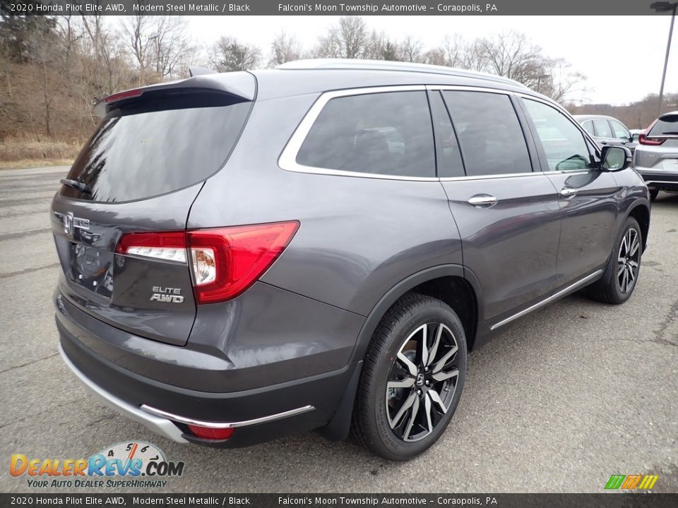 2020 Honda Pilot Elite AWD Modern Steel Metallic / Black Photo #4