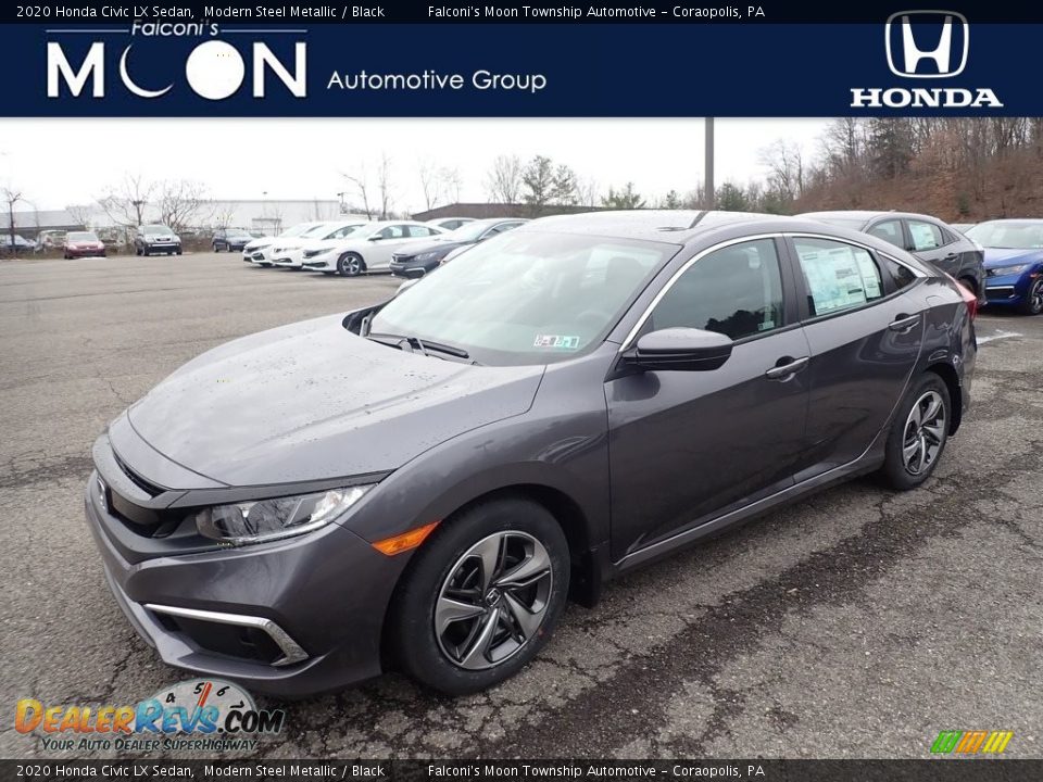 2020 Honda Civic LX Sedan Modern Steel Metallic / Black Photo #1