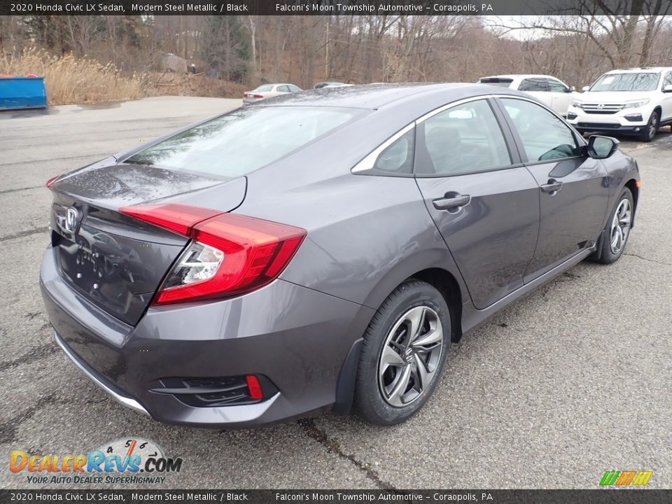 2020 Honda Civic LX Sedan Modern Steel Metallic / Black Photo #4