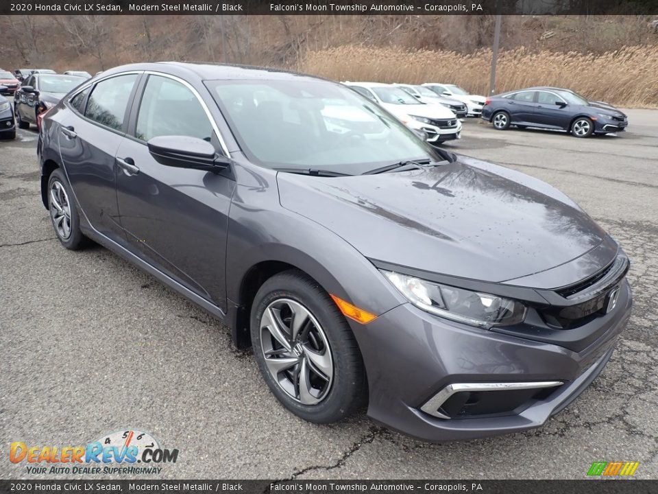 2020 Honda Civic LX Sedan Modern Steel Metallic / Black Photo #6