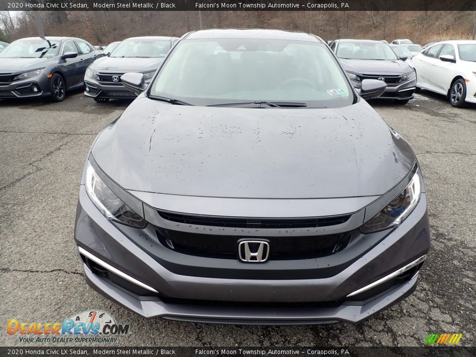2020 Honda Civic LX Sedan Modern Steel Metallic / Black Photo #7