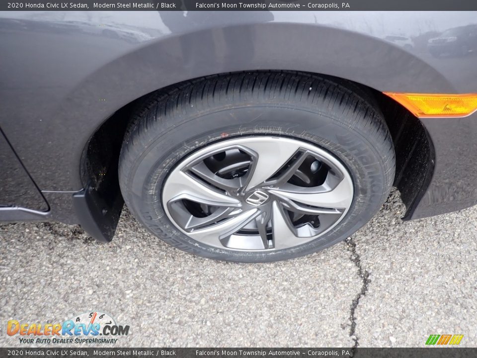 2020 Honda Civic LX Sedan Modern Steel Metallic / Black Photo #8