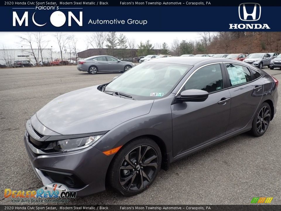 2020 Honda Civic Sport Sedan Modern Steel Metallic / Black Photo #1