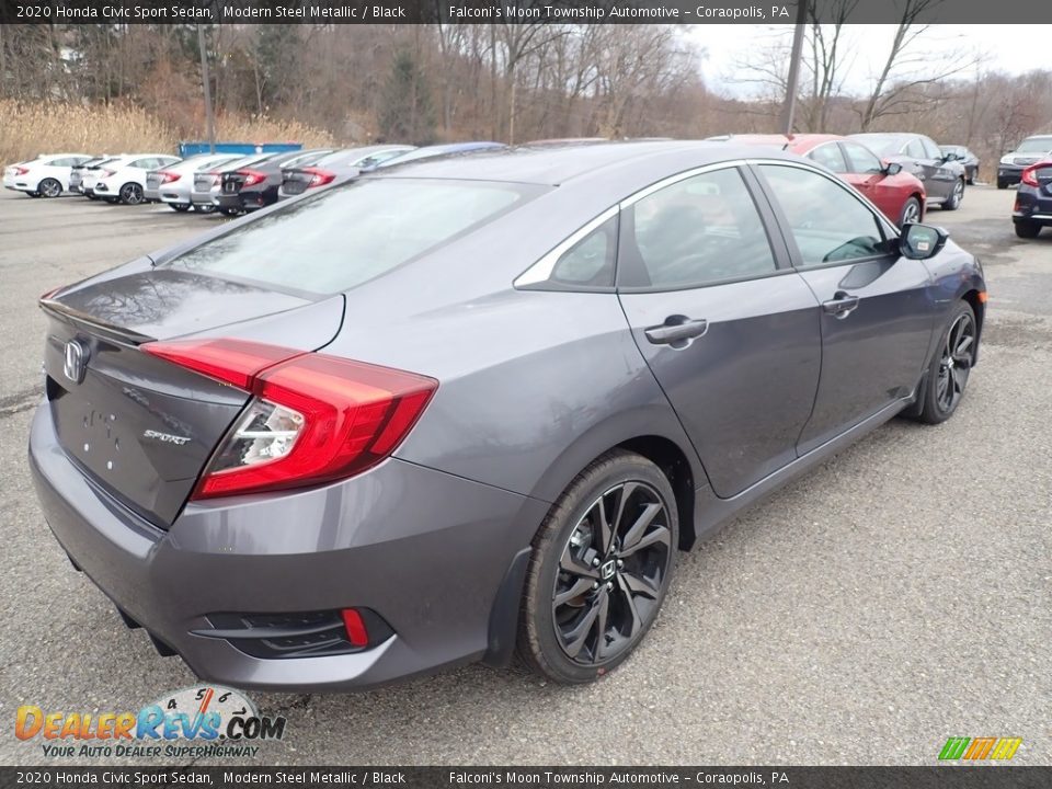 2020 Honda Civic Sport Sedan Modern Steel Metallic / Black Photo #4