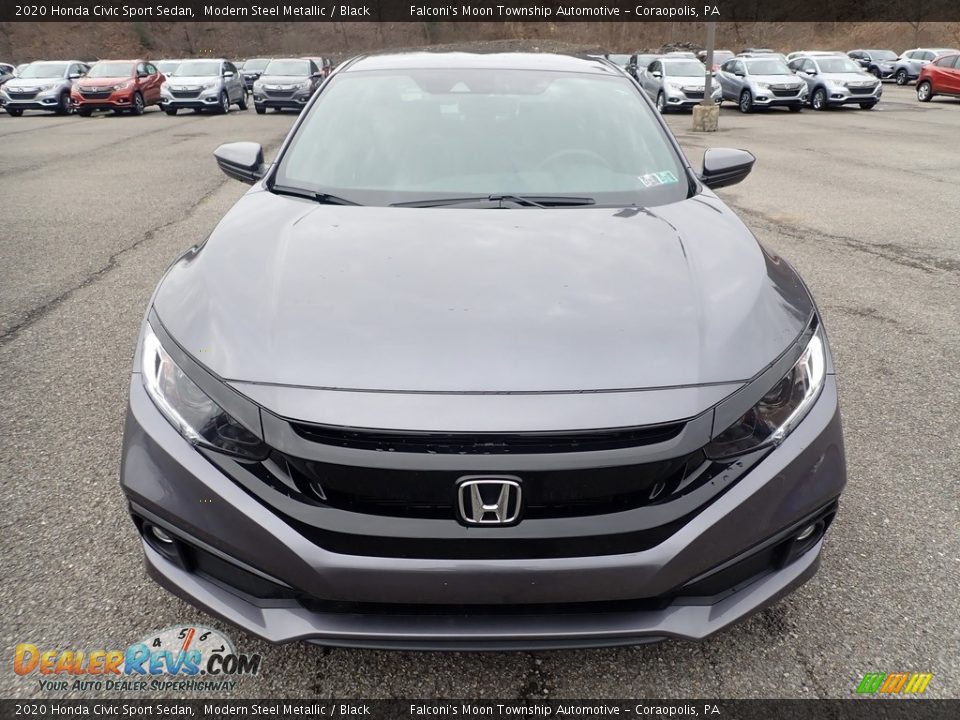 2020 Honda Civic Sport Sedan Modern Steel Metallic / Black Photo #6