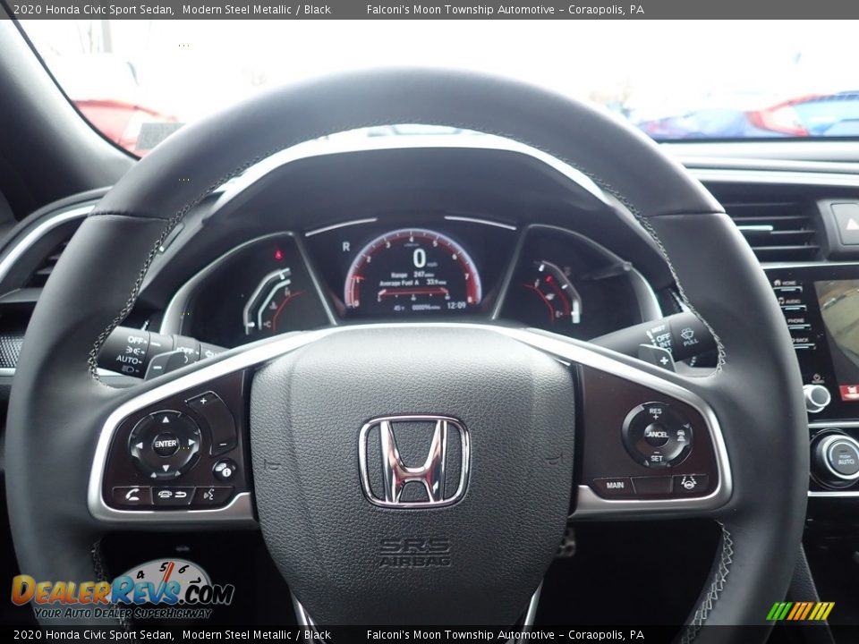 2020 Honda Civic Sport Sedan Modern Steel Metallic / Black Photo #15