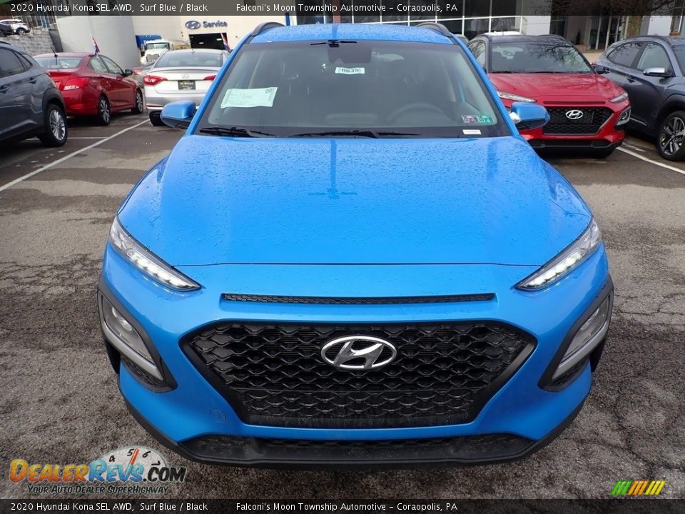 2020 Hyundai Kona SEL AWD Surf Blue / Black Photo #4