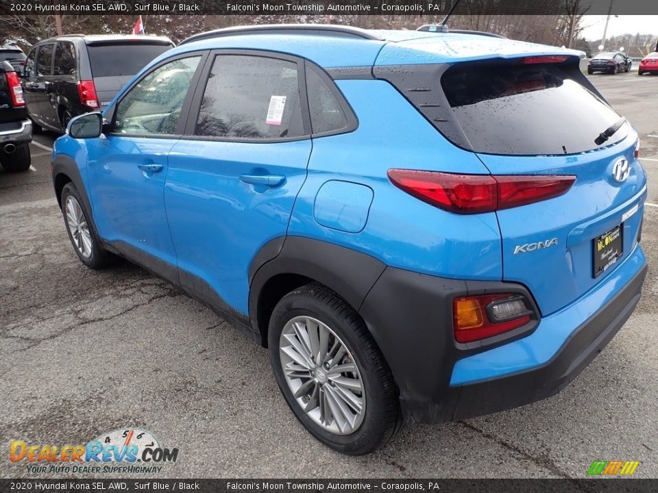 2020 Hyundai Kona SEL AWD Surf Blue / Black Photo #6