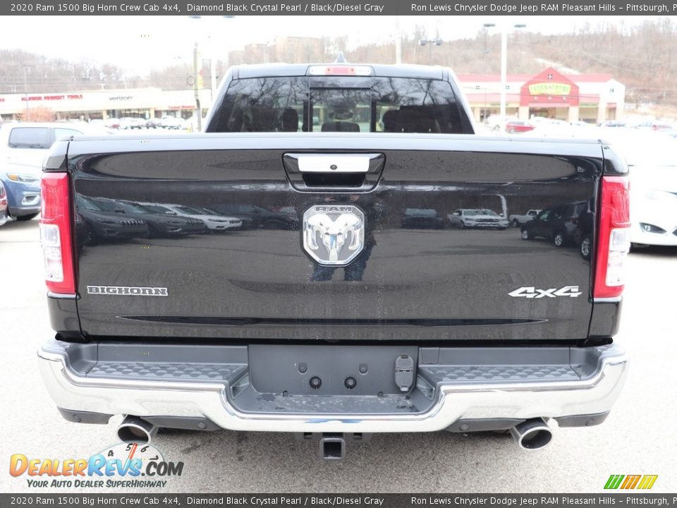 2020 Ram 1500 Big Horn Crew Cab 4x4 Diamond Black Crystal Pearl / Black/Diesel Gray Photo #4