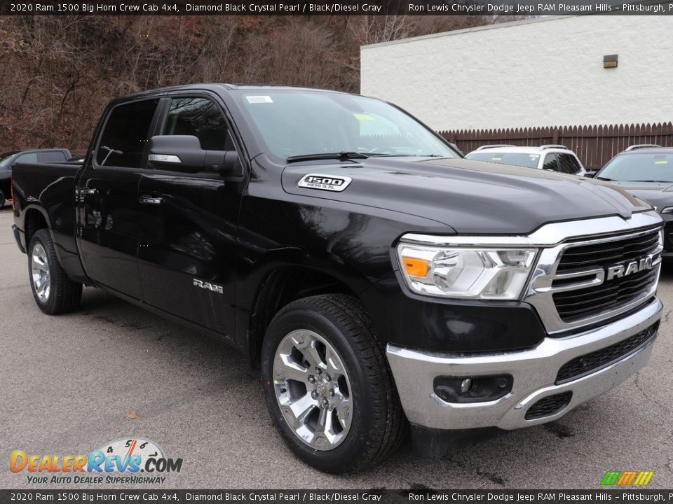 2020 Ram 1500 Big Horn Crew Cab 4x4 Diamond Black Crystal Pearl / Black/Diesel Gray Photo #8
