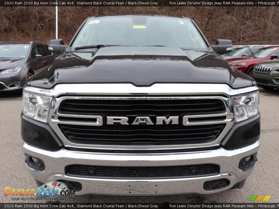 2020 Ram 1500 Big Horn Crew Cab 4x4 Diamond Black Crystal Pearl / Black/Diesel Gray Photo #9