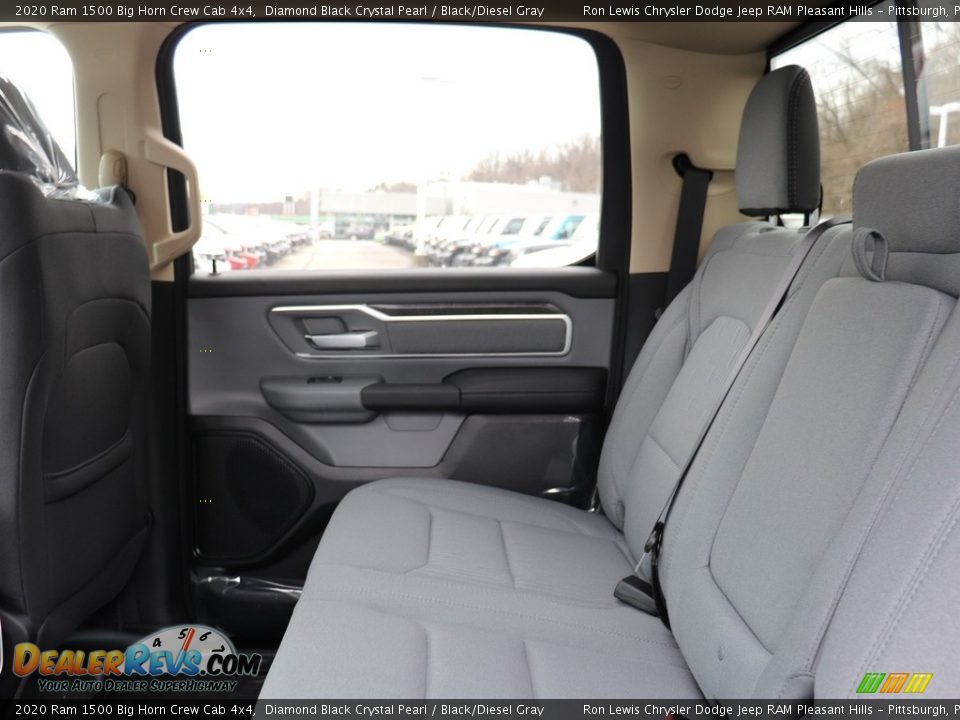 2020 Ram 1500 Big Horn Crew Cab 4x4 Diamond Black Crystal Pearl / Black/Diesel Gray Photo #12