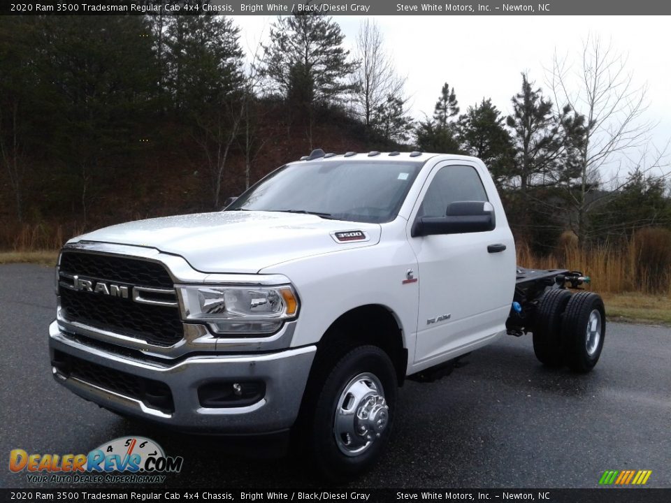 2020 Ram 3500 Tradesman Regular Cab 4x4 Chassis Bright White / Black/Diesel Gray Photo #2