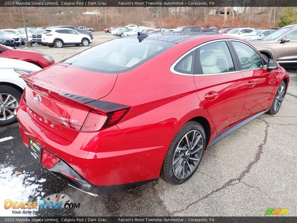 2020 Hyundai Sonata Limited Calypso Red / Dark Gray Photo #2