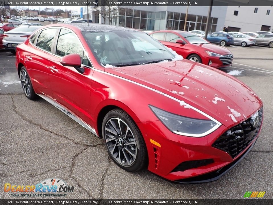 2020 Hyundai Sonata Limited Calypso Red / Dark Gray Photo #3