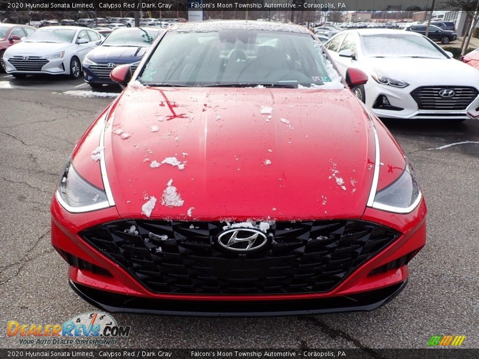 2020 Hyundai Sonata Limited Calypso Red / Dark Gray Photo #4