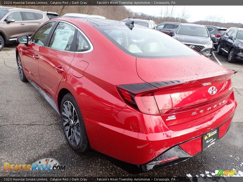 2020 Hyundai Sonata Limited Calypso Red / Dark Gray Photo #6