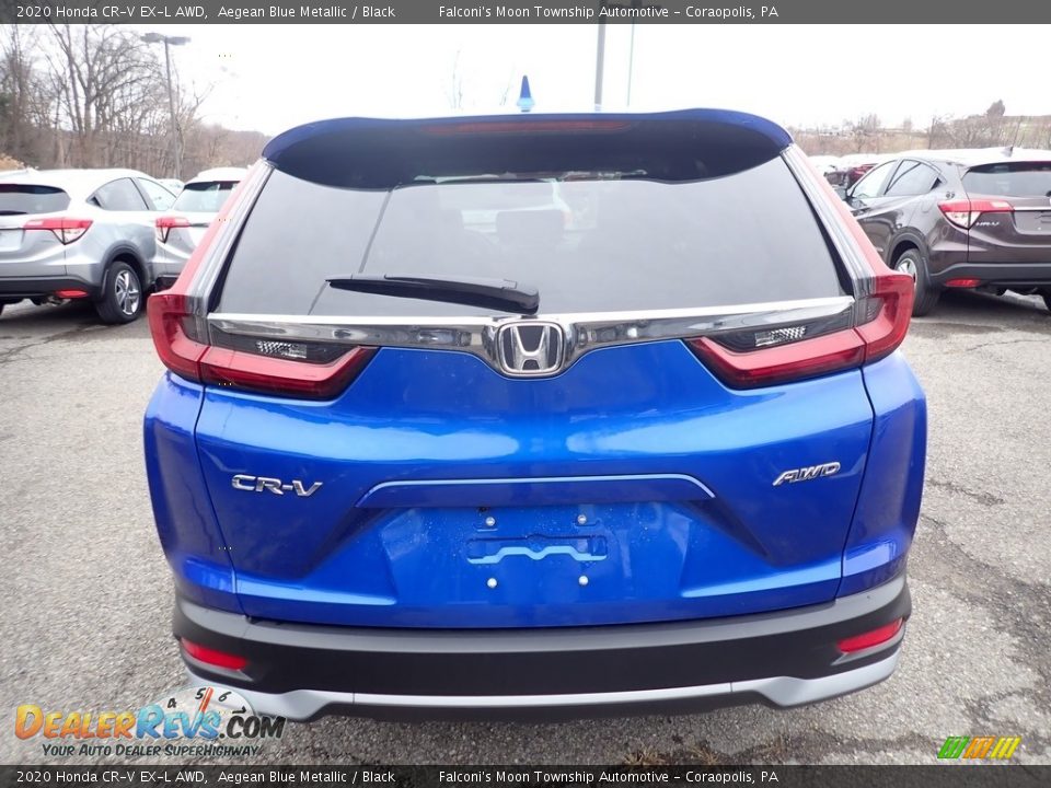 2020 Honda CR-V EX-L AWD Aegean Blue Metallic / Black Photo #3