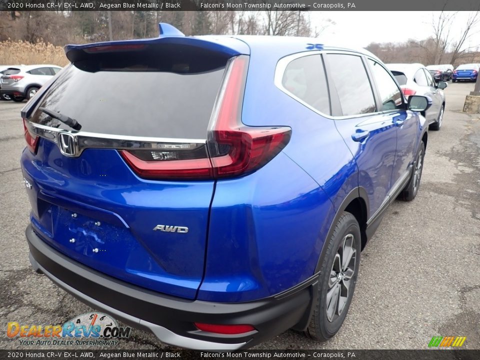 2020 Honda CR-V EX-L AWD Aegean Blue Metallic / Black Photo #4