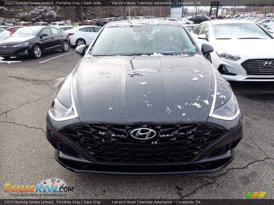 2020 Hyundai Sonata Limited Portofino Gray / Dark Gray Photo #4