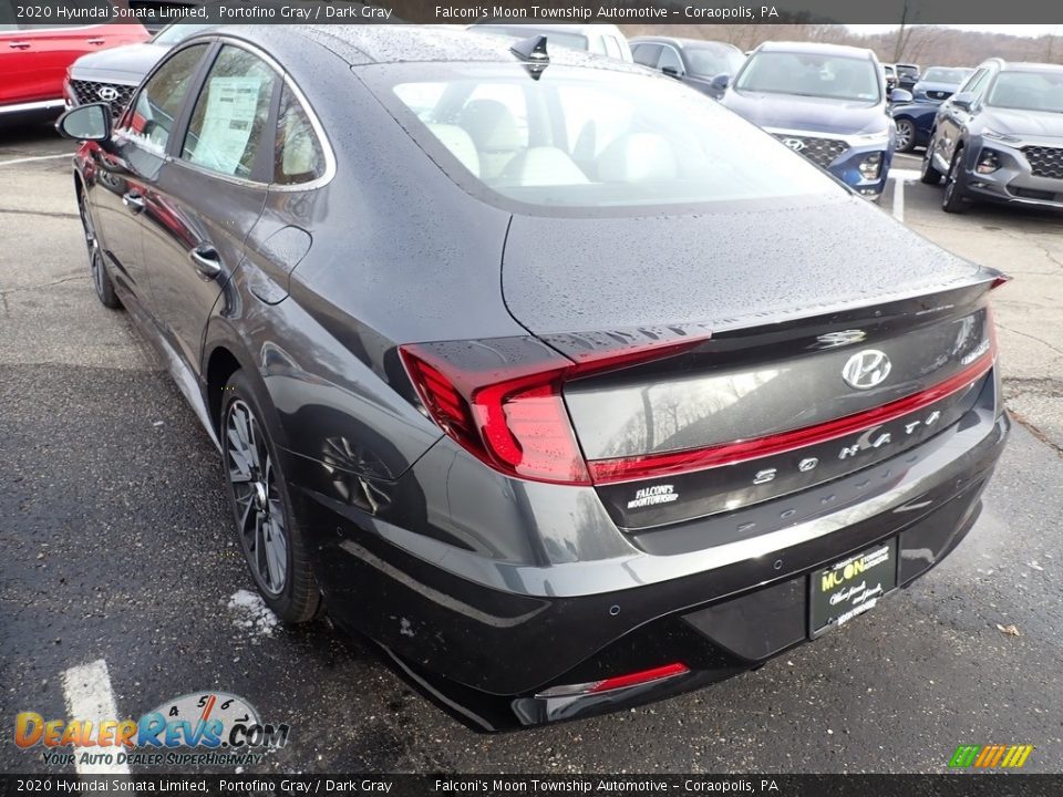 2020 Hyundai Sonata Limited Portofino Gray / Dark Gray Photo #6