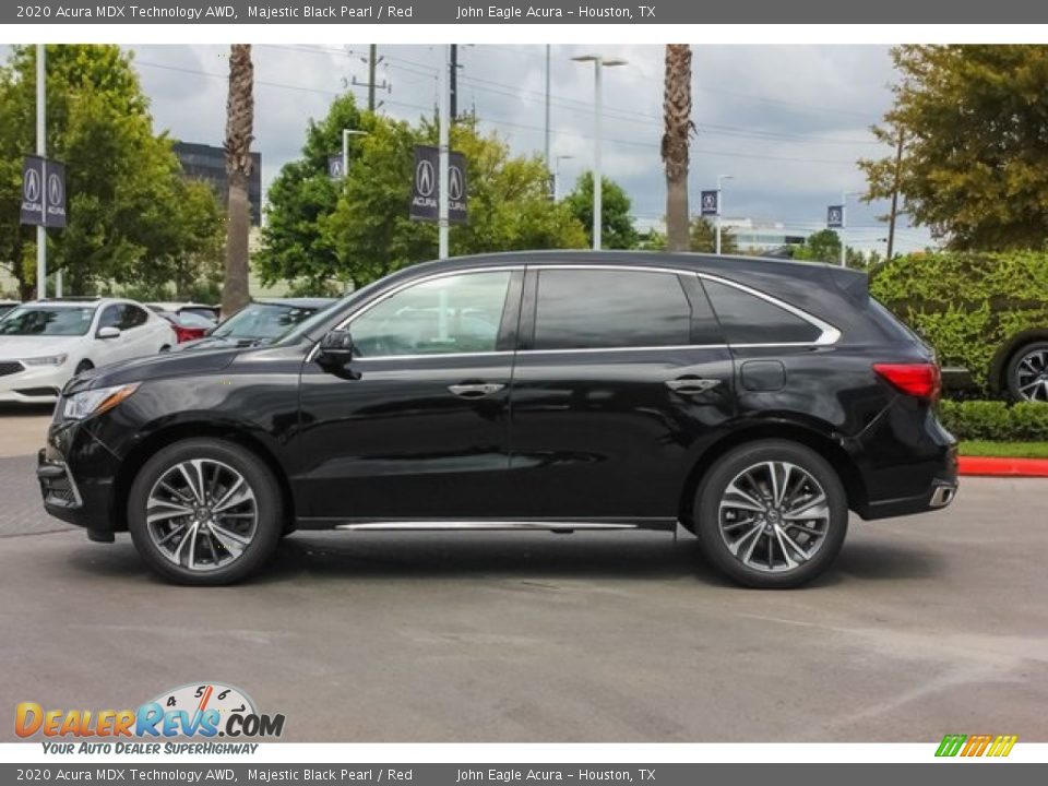2020 Acura MDX Technology AWD Majestic Black Pearl / Red Photo #4