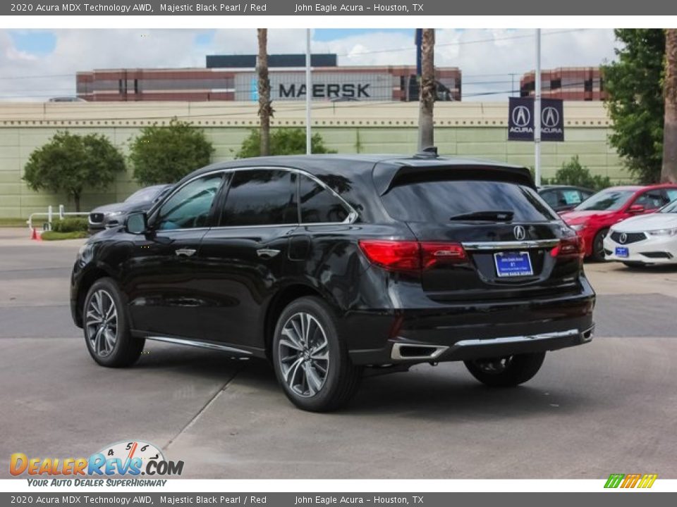 2020 Acura MDX Technology AWD Majestic Black Pearl / Red Photo #5