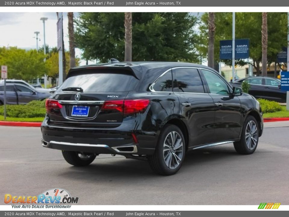 2020 Acura MDX Technology AWD Majestic Black Pearl / Red Photo #7