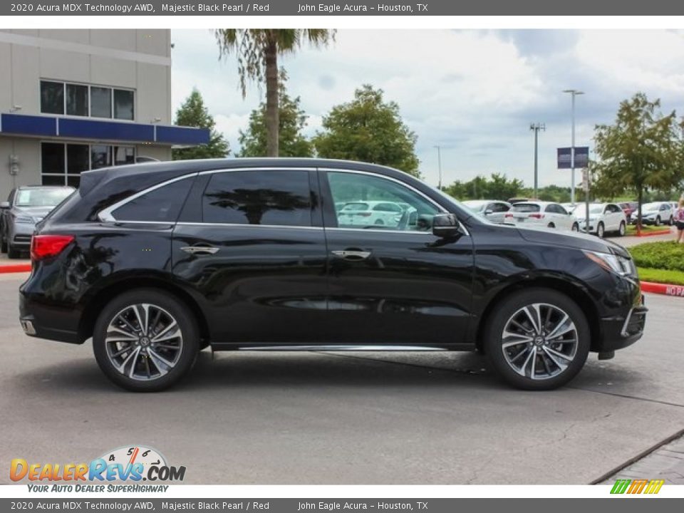 2020 Acura MDX Technology AWD Majestic Black Pearl / Red Photo #8