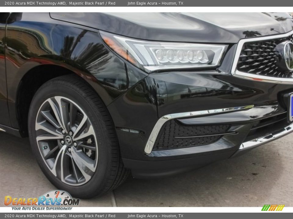 2020 Acura MDX Technology AWD Majestic Black Pearl / Red Photo #10