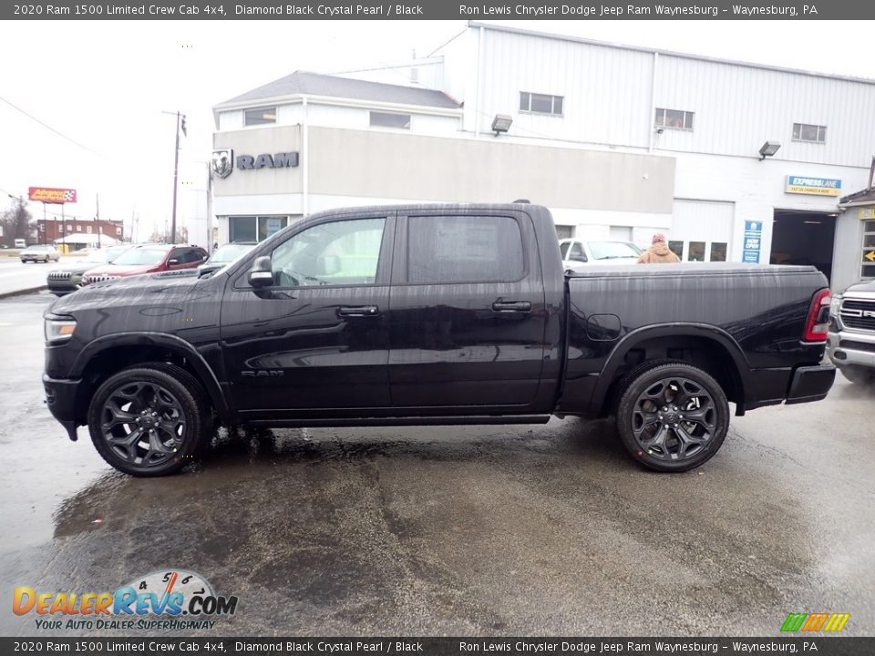 2020 Ram 1500 Limited Crew Cab 4x4 Diamond Black Crystal Pearl / Black Photo #2