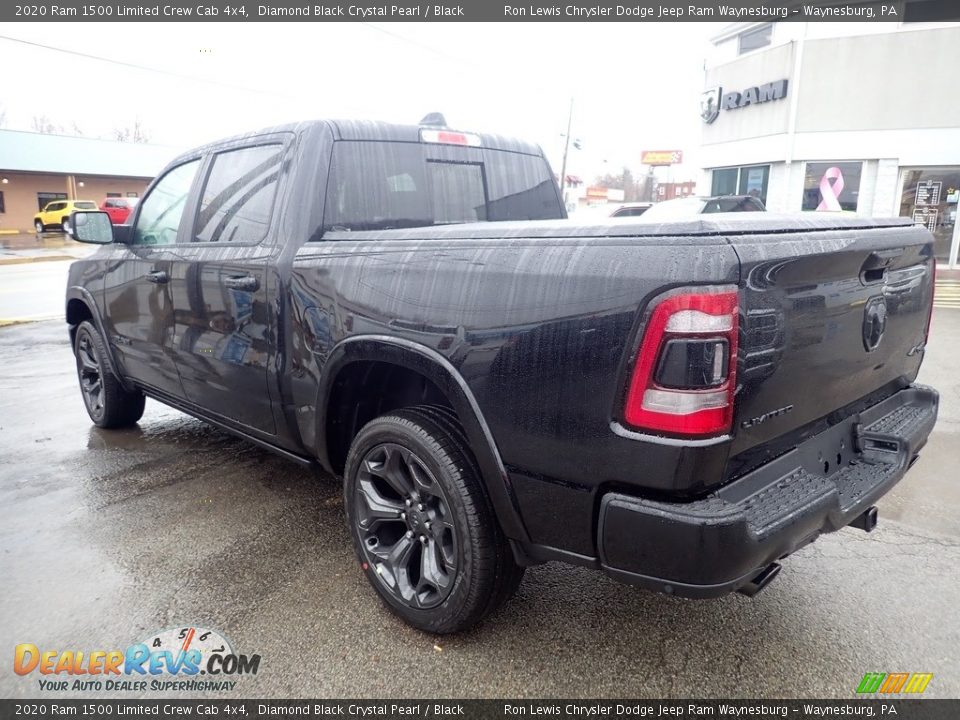 2020 Ram 1500 Limited Crew Cab 4x4 Diamond Black Crystal Pearl / Black Photo #3