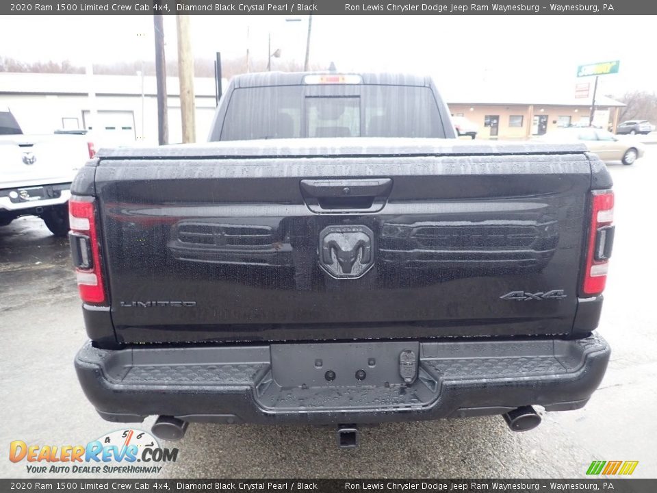 2020 Ram 1500 Limited Crew Cab 4x4 Diamond Black Crystal Pearl / Black Photo #4
