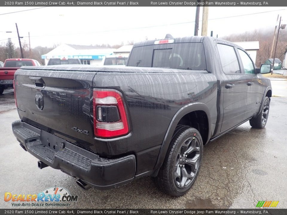 2020 Ram 1500 Limited Crew Cab 4x4 Diamond Black Crystal Pearl / Black Photo #5