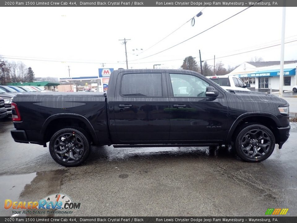 2020 Ram 1500 Limited Crew Cab 4x4 Diamond Black Crystal Pearl / Black Photo #6
