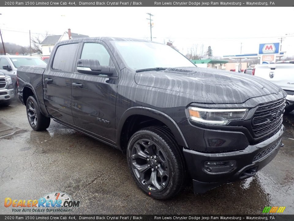 2020 Ram 1500 Limited Crew Cab 4x4 Diamond Black Crystal Pearl / Black Photo #7