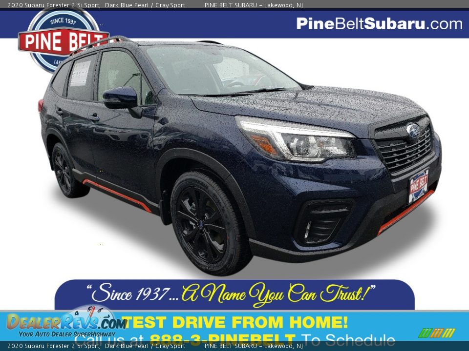 2020 Subaru Forester 2.5i Sport Dark Blue Pearl / Gray Sport Photo #1