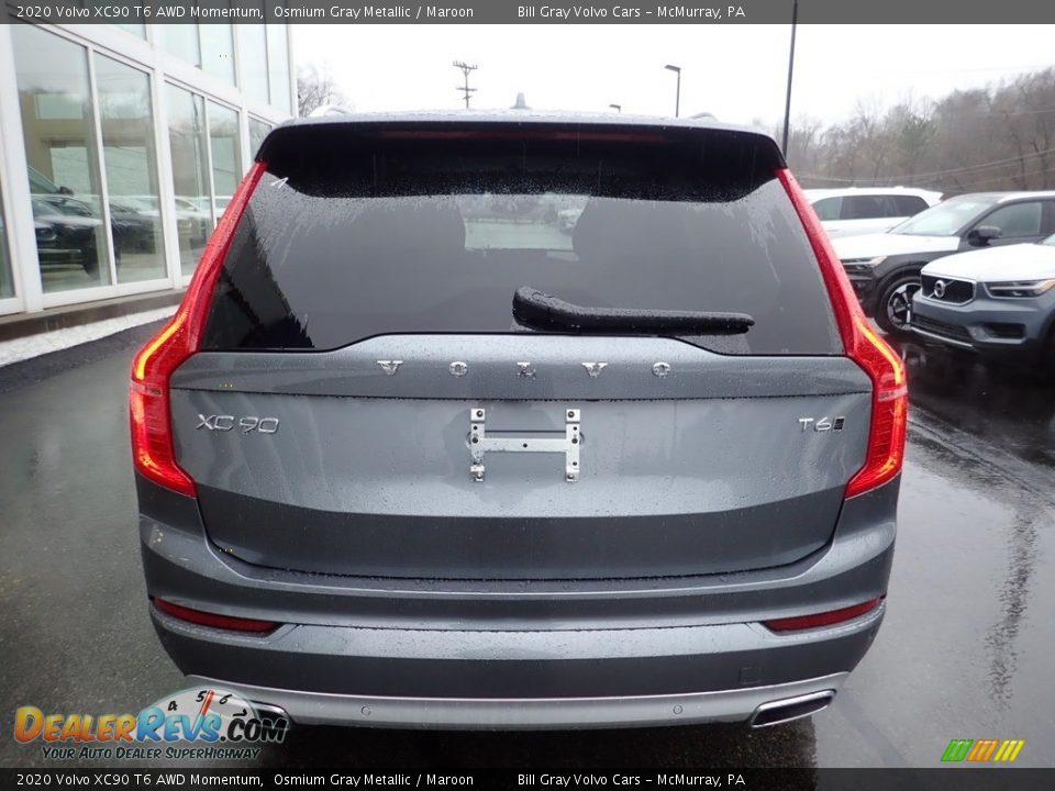 2020 Volvo XC90 T6 AWD Momentum Osmium Gray Metallic / Maroon Photo #3