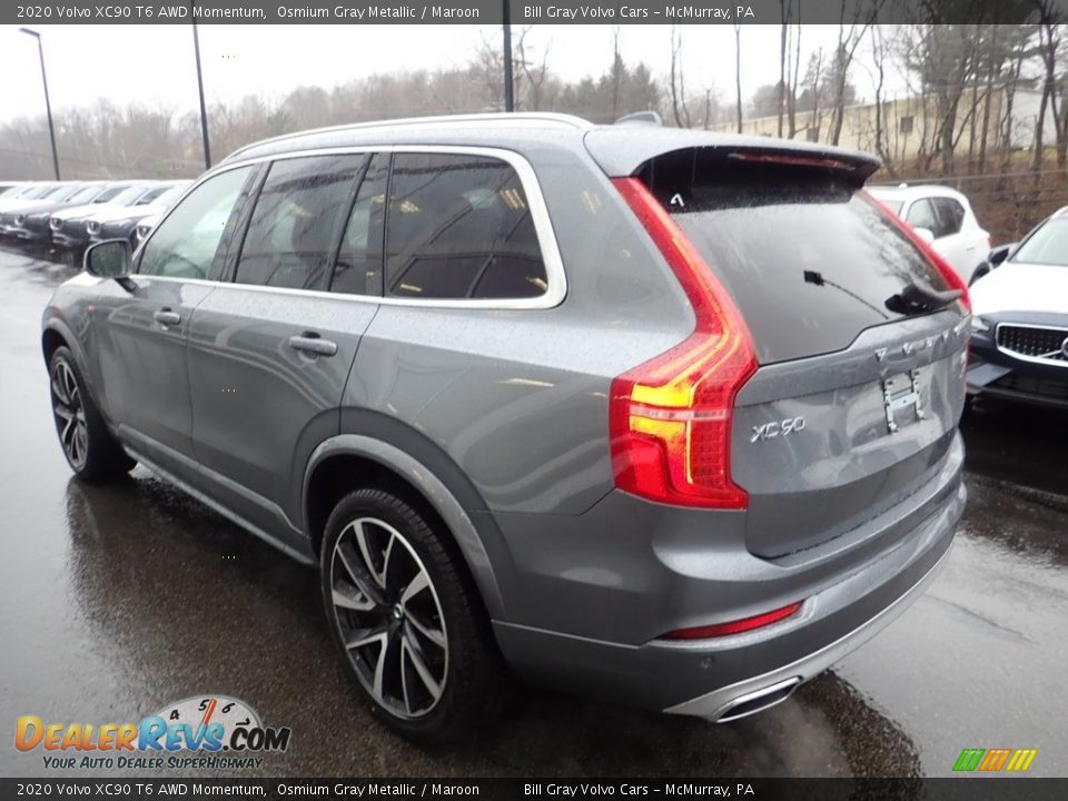 2020 Volvo XC90 T6 AWD Momentum Osmium Gray Metallic / Maroon Photo #4