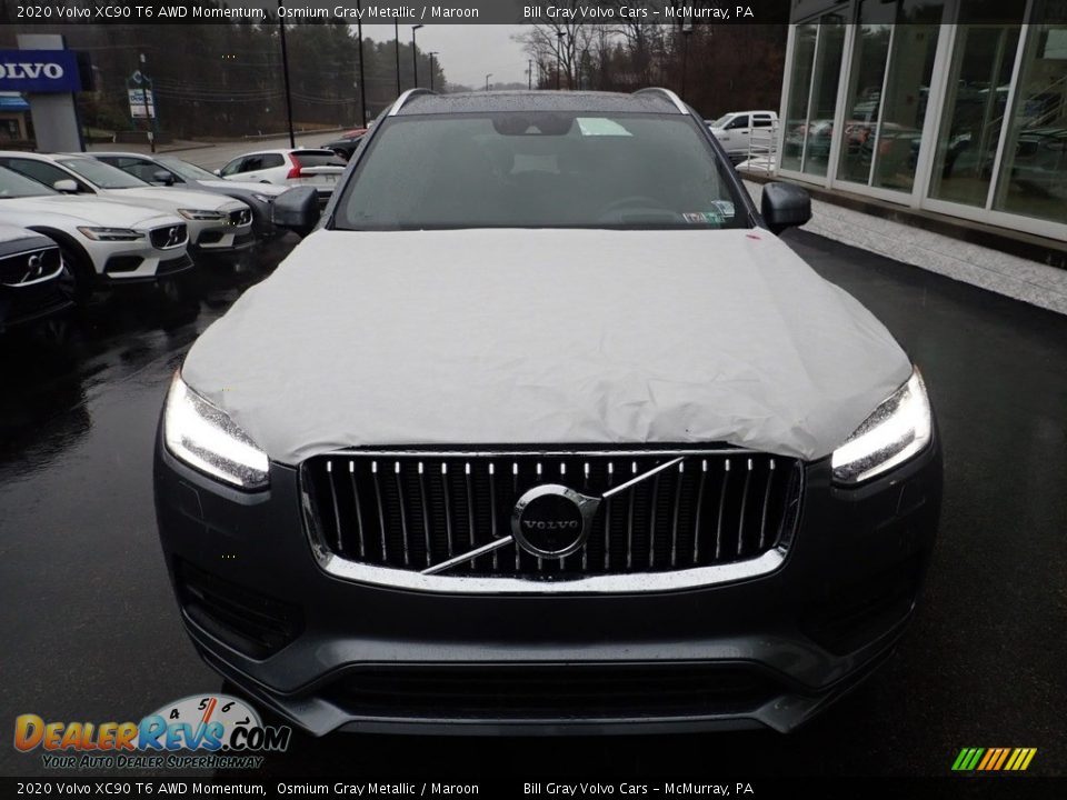 2020 Volvo XC90 T6 AWD Momentum Osmium Gray Metallic / Maroon Photo #6
