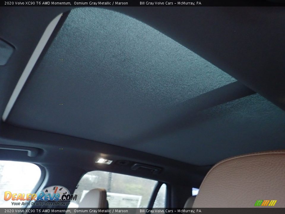 2020 Volvo XC90 T6 AWD Momentum Osmium Gray Metallic / Maroon Photo #12