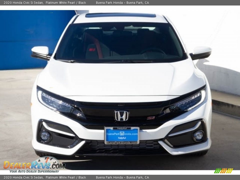 2020 Honda Civic Si Sedan Platinum White Pearl / Black Photo #3