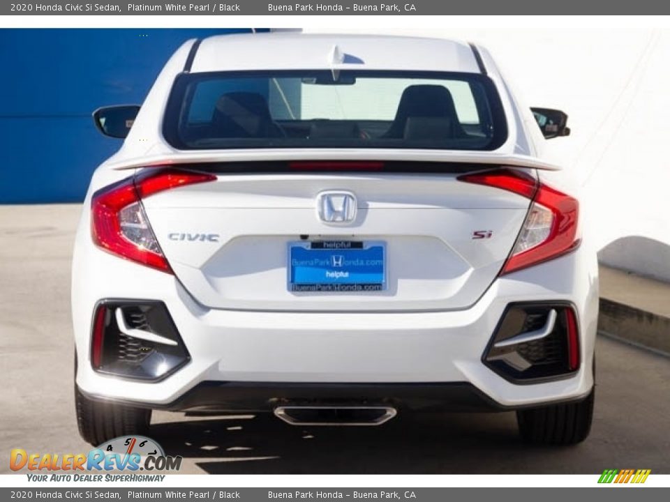 2020 Honda Civic Si Sedan Platinum White Pearl / Black Photo #5