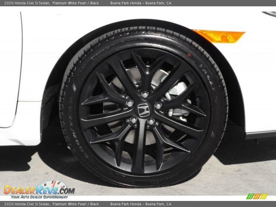 2020 Honda Civic Si Sedan Platinum White Pearl / Black Photo #13