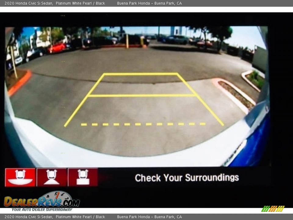 2020 Honda Civic Si Sedan Platinum White Pearl / Black Photo #14