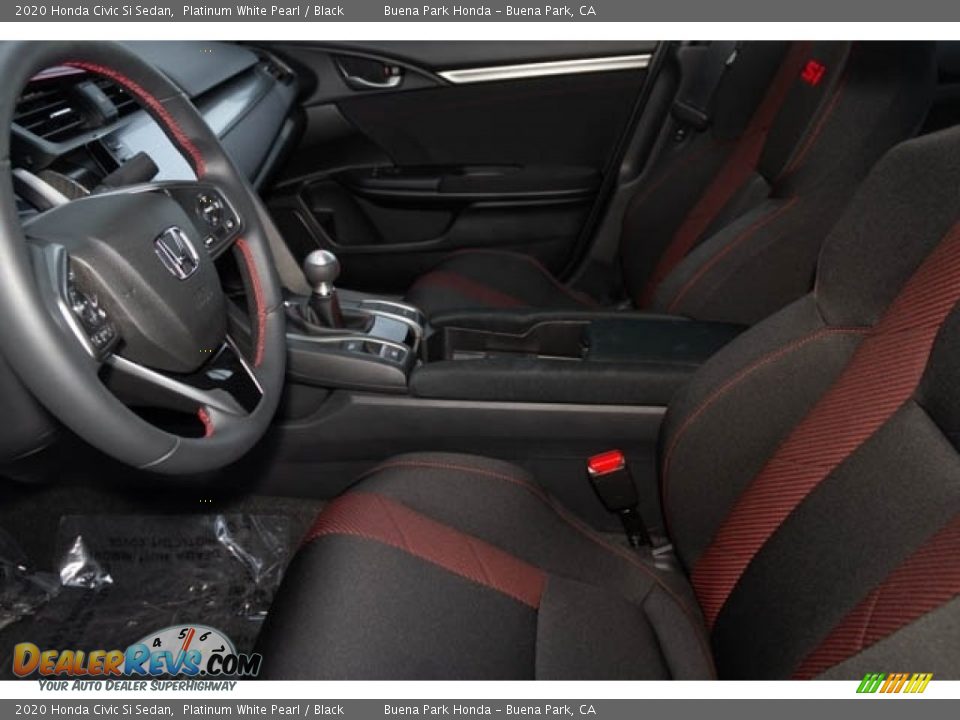 2020 Honda Civic Si Sedan Platinum White Pearl / Black Photo #16